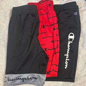 Champion Black and Red Shorts Trio